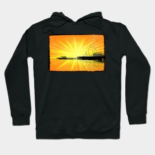 Santa Monica Pier Yellow Sunburst Hoodie